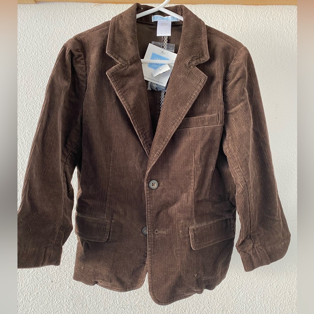 Janie and Jack Brown Size 4 Corduroy Suite Jacket Blazer New with Elbow Pads